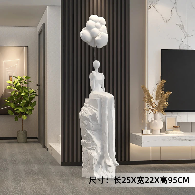Figuras de decoración para el hogar, estatuas abstractas, adornos artísticos, decoración de suelos grandes para sala de estar, regalos de inauguración de la casa, esculturas decorativas para hoteles.
