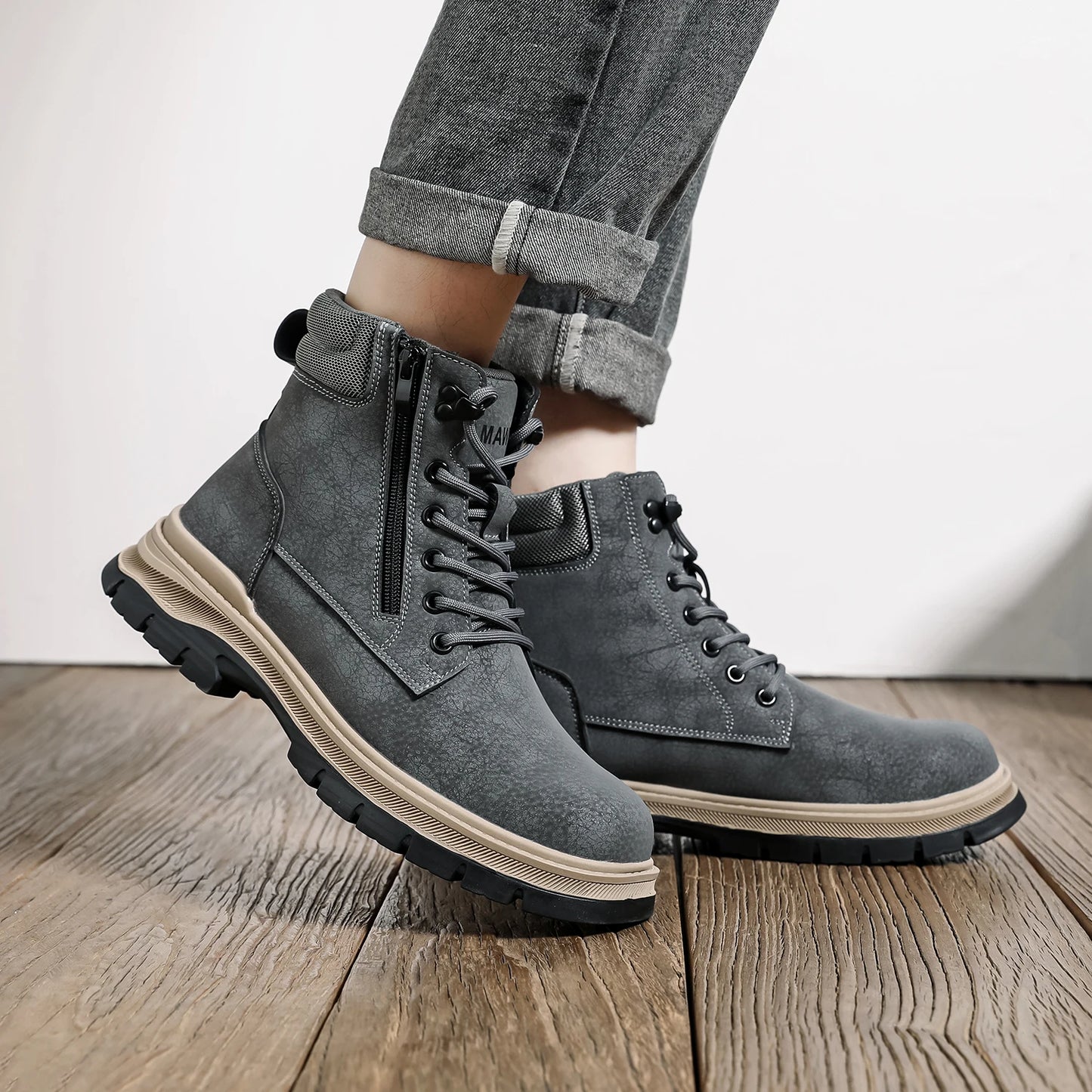 2024 New Safety Shoes Men Anti-smash Anti Puncture Work Shoes Anti Slip Indestructible Shoes Protective Sneakers Men Boots
