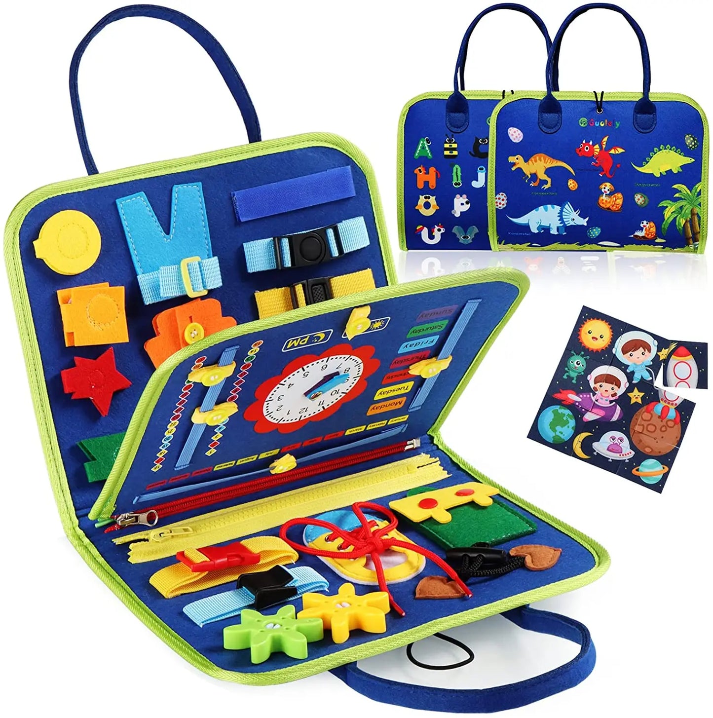 Tablero de actividades sensoriales Montessori Toys para desarrollar habilidades motoras, tablero de aprendizaje para niños pequeños, regalo de Navidad.
