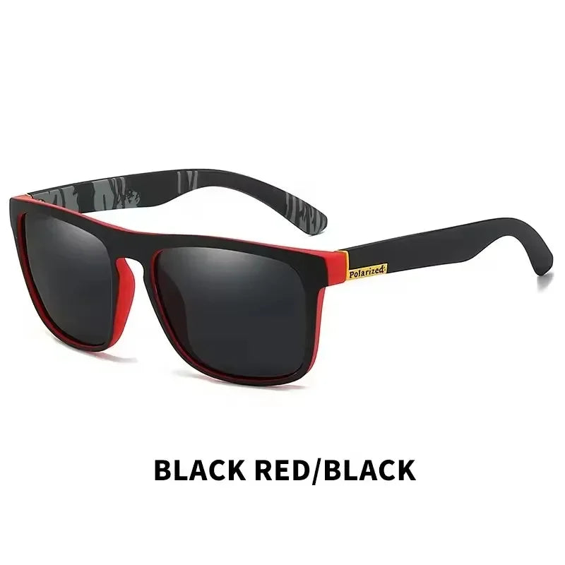 Gafas de sol deportivas de moda, polarizadas, con protección UV, personalizadas, con montura cuadrada de metal, para hombre y mujer, con protección UV400.