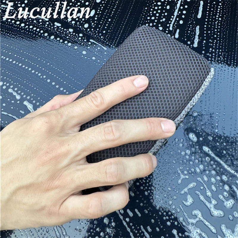Esponja de arcilla Lucullan de doble cara, alternativa a la barra de arcilla, para fregar trabajos de arcilla y limpiar vidrios en profundidad.