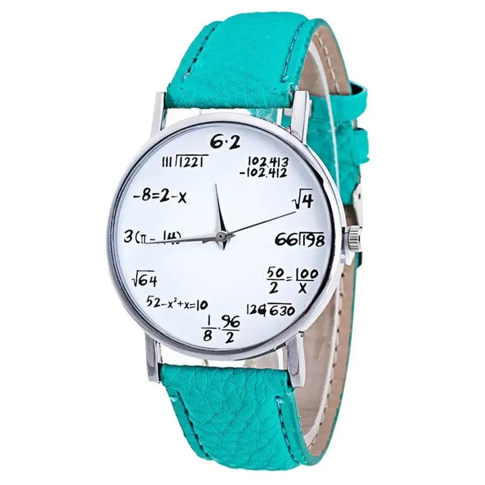 Relojes de mujer 2020, reloj de moda para estudiantes, con fórmula matemática, reloj de cuarzo con correa de cuero, regalos para mujer, precio económico, envío directo.