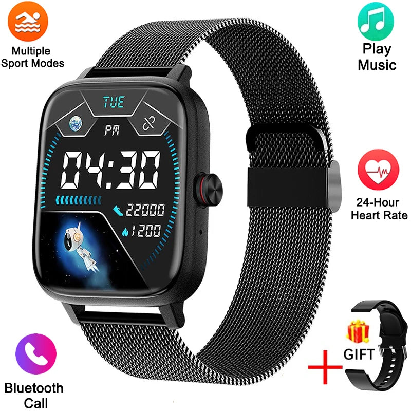 Nuevo reloj inteligente para mujer, con esfera personalizada, para Android IOS, resistente al agua, con Bluetooth, llamadas, música, reloj táctil completo para mujer