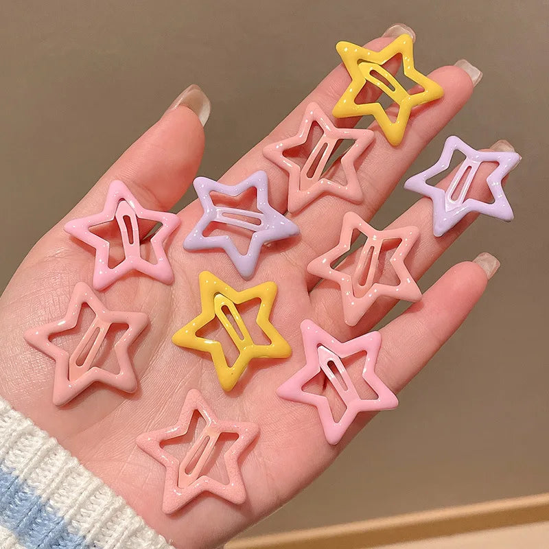 10 piezas de accesorios para el cabello para niñas, pinzas para el cabello para niños pequeños, horquillas para el cabello para niños, tocado lindo de color arcoíris, nuevo estilo