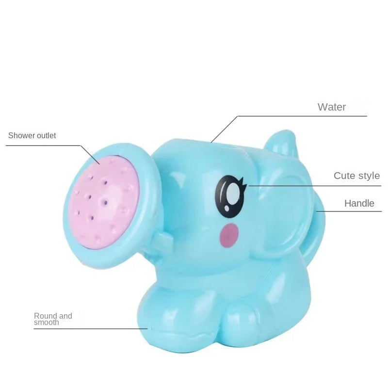 Juguete de baño de plástico con tetera, herramienta de ducha para bebé, regadera de elefante, juguete de baño para niños, rociador de baño de verano