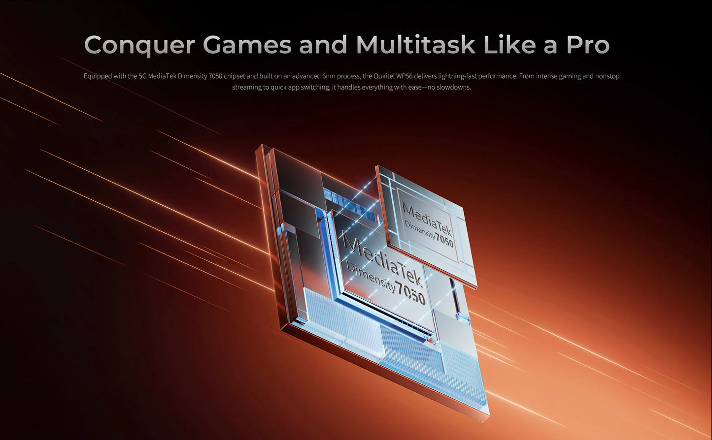 【NUEVO】OUKITEL WP56 Teléfono resistente, batería de 16000 mAh, carga de 45 W, 36 GB + 512 GB, pantalla FHD de 6.8" a 120 Hz, procesador MTK7050, cámara de 32 MP + 108 MP, Android 15