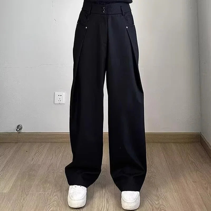 Pantalones casuales de verano para hombre, de lyocell fino, con sensación de hielo, de seershawn, de pierna ancha, holgados, rectos, cómodos y transpirables.