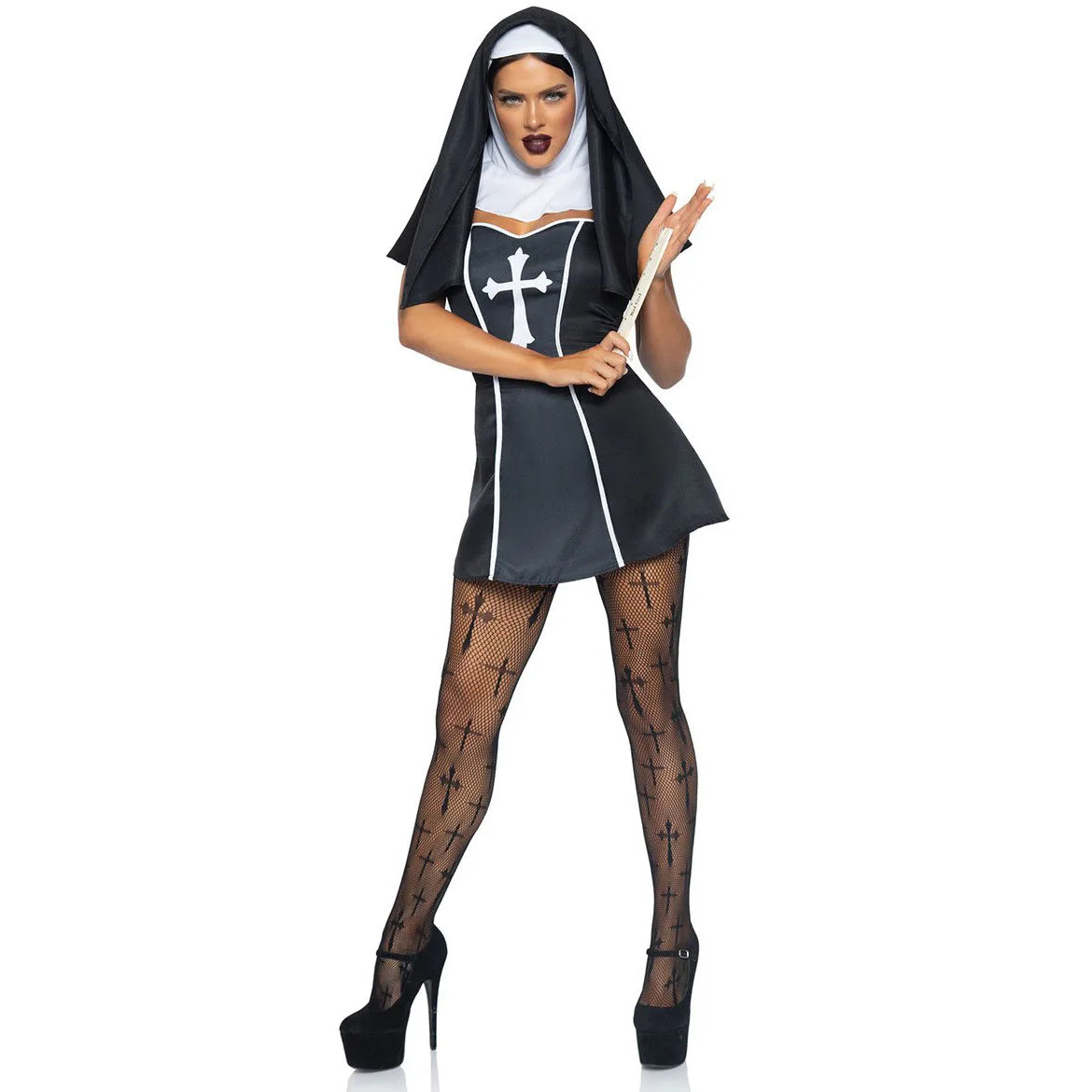 Easter Halloween Cosplay Party Costume Adult Sexy Nun Role Play Stage Fancy Party Dress