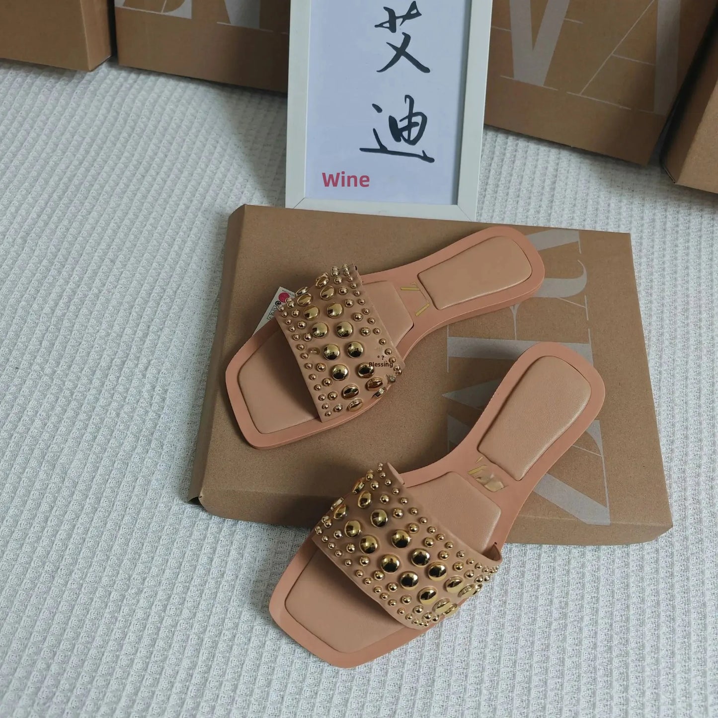 Sandalias planas para mujer de talla grande más vendidas, versión mejorada sintética ZAR, calzado informal cómodo y sin cordones.
