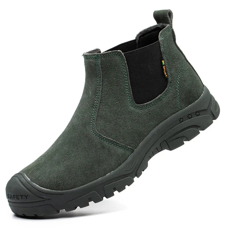 Anti Smashing And Anti Piercing Suede Safety Shoes Men's Steel Toe Cap Protection Work Shoes Fashion Scarpe Antinfortunistiche