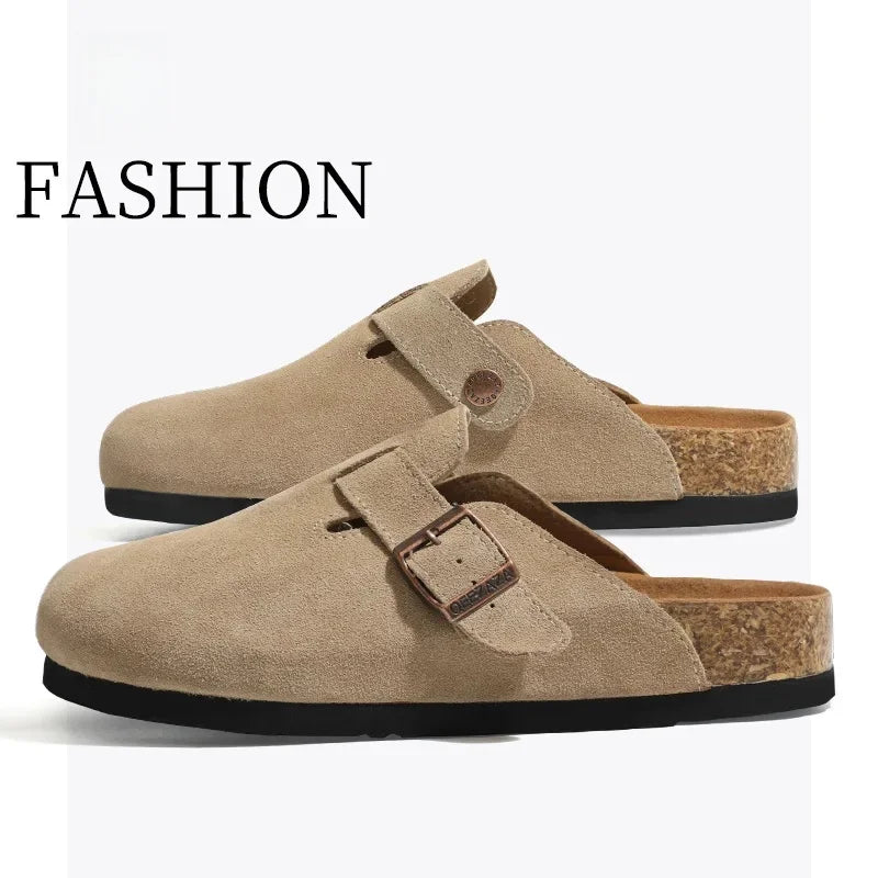 Sandalias vintage de mujer con suela gruesa, sin cordones, otoño/invierno 2024, nuevo estilo, tacón interior reforzado, adoquines de poliuretano
