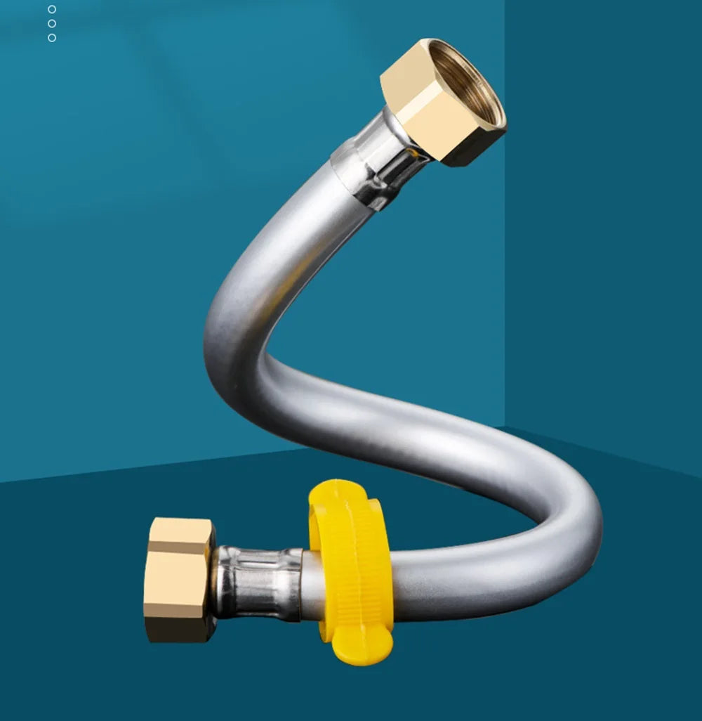 Manguera de PVC de 20/200 cm para lavabo e inodoro, manguera de plomería de 1/2", manguera de ducha de PVC resistente a explosiones para calentador de baño.