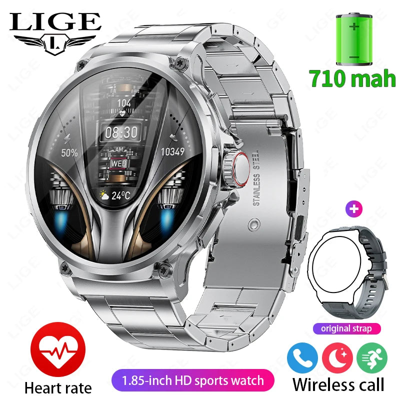 Reloj inteligente Ultra HD de 1,85 pulgadas para hombre, con GPS, pulsera deportiva para exteriores, batería grande de 710 mAh, reloj de seguimiento de actividad física para Android e iOS.
