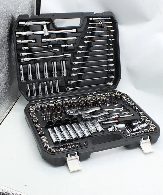 Herramienta Automotriz Kit de Herramientas Mecánicas y Juego de Dados Juego Completo de Herramientas Mecánicas con Caja