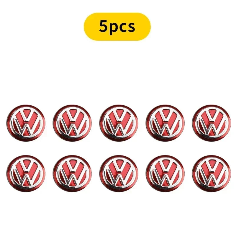 Pegatinas con emblema para llave de coche de 14 mm, accesorios para el logotipo de la llave de control automático para Volkswagen R Golf 4 Motion Polo Touran TSI TDI R32 MK4 GTI