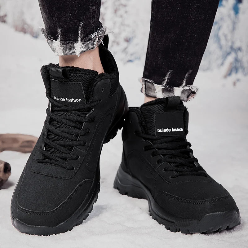 YRZL - Botas de senderismo de invierno para hombre, impermeables, antideslizantes, con aislamiento térmico, cálidas y cómodas, para exteriores, botas de nieve