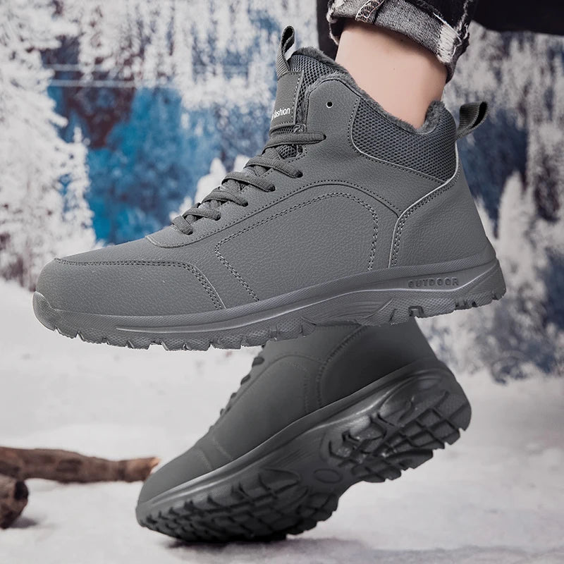YRZL - Botas de senderismo de invierno para hombre, impermeables, antideslizantes, con aislamiento térmico, cálidas y cómodas, para exteriores, botas de nieve