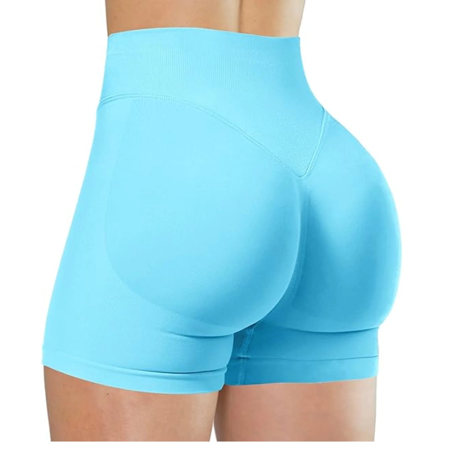 Pantalones cortos de yoga de cintura alta de verano, modernos y sexys, para correr y hacer ejercicio, leggings de yoga de color sólido.