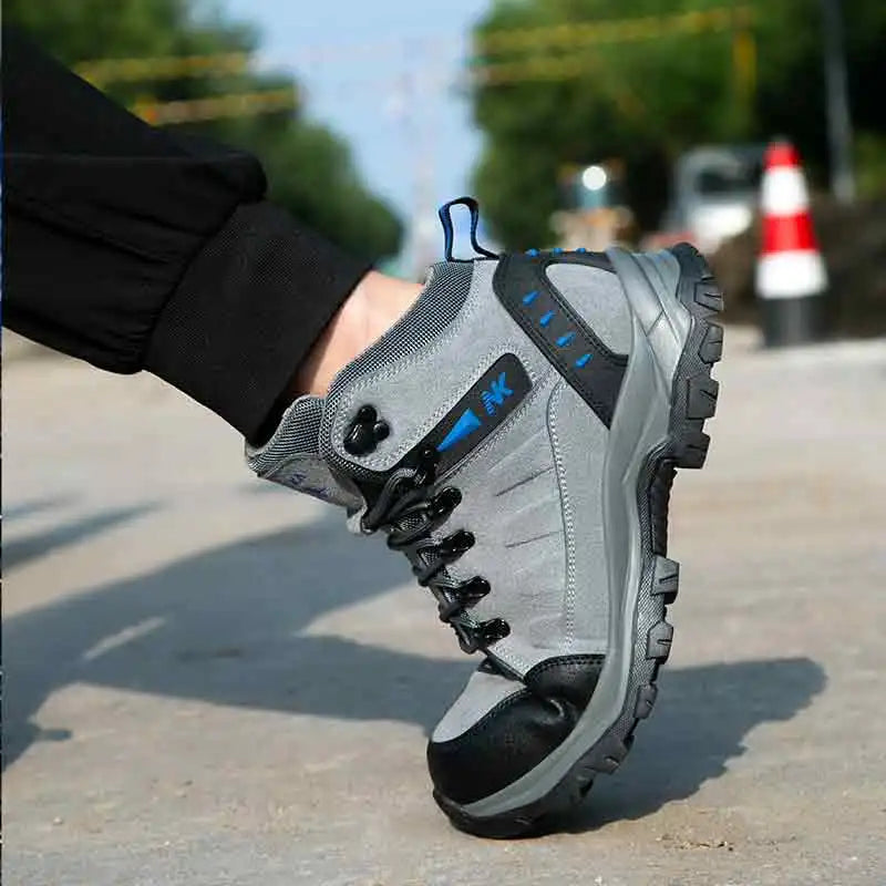 Los nuevos zapatos de protección laboral son anti-aplastamiento y anti-perforación, calzado cómodo y resistente para hombre, para otoño e invierno, ideal para la construcción.