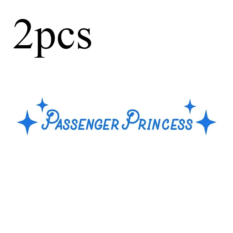 2 piezas de accesorios para el interior del automóvil, calcomanías creativas para espejo retrovisor de princesa, calcomanías de vinilo divertidas para decoración del coche