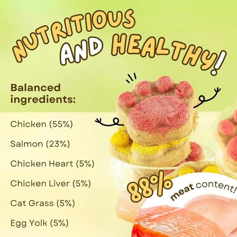Snacks para gatos, liofilizados y nutritivos, para el adiestramiento de mascotas, limpieza dental rápida, galletas con forma de uña de gato, snacks para perros y gatos.