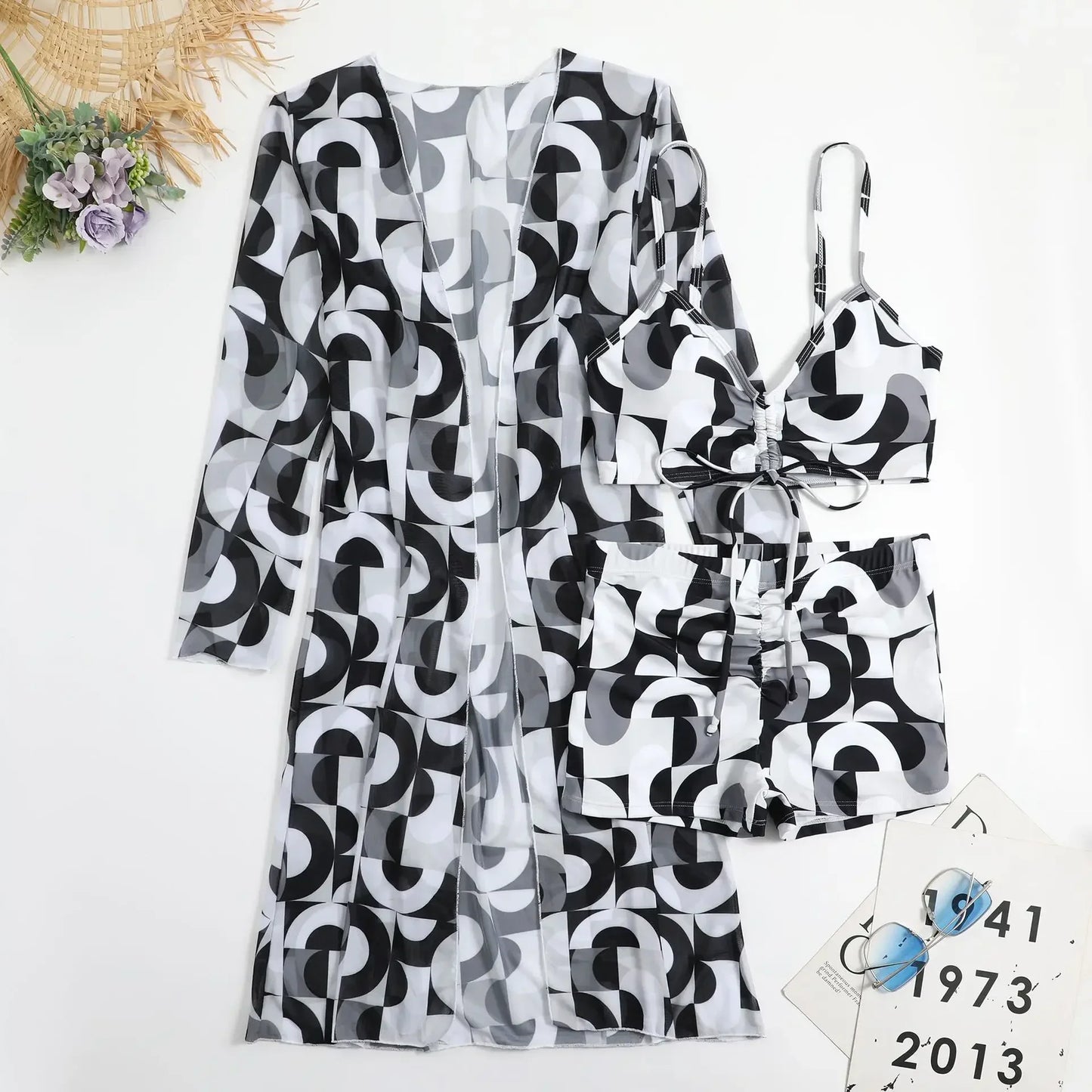 Trajes de baño sexys separados 2024, tankini, ropa de baño femenina, ropa de playa deportiva, trajes de baño de dos piezas, traje de baño de piscina para niñas y mujeres.