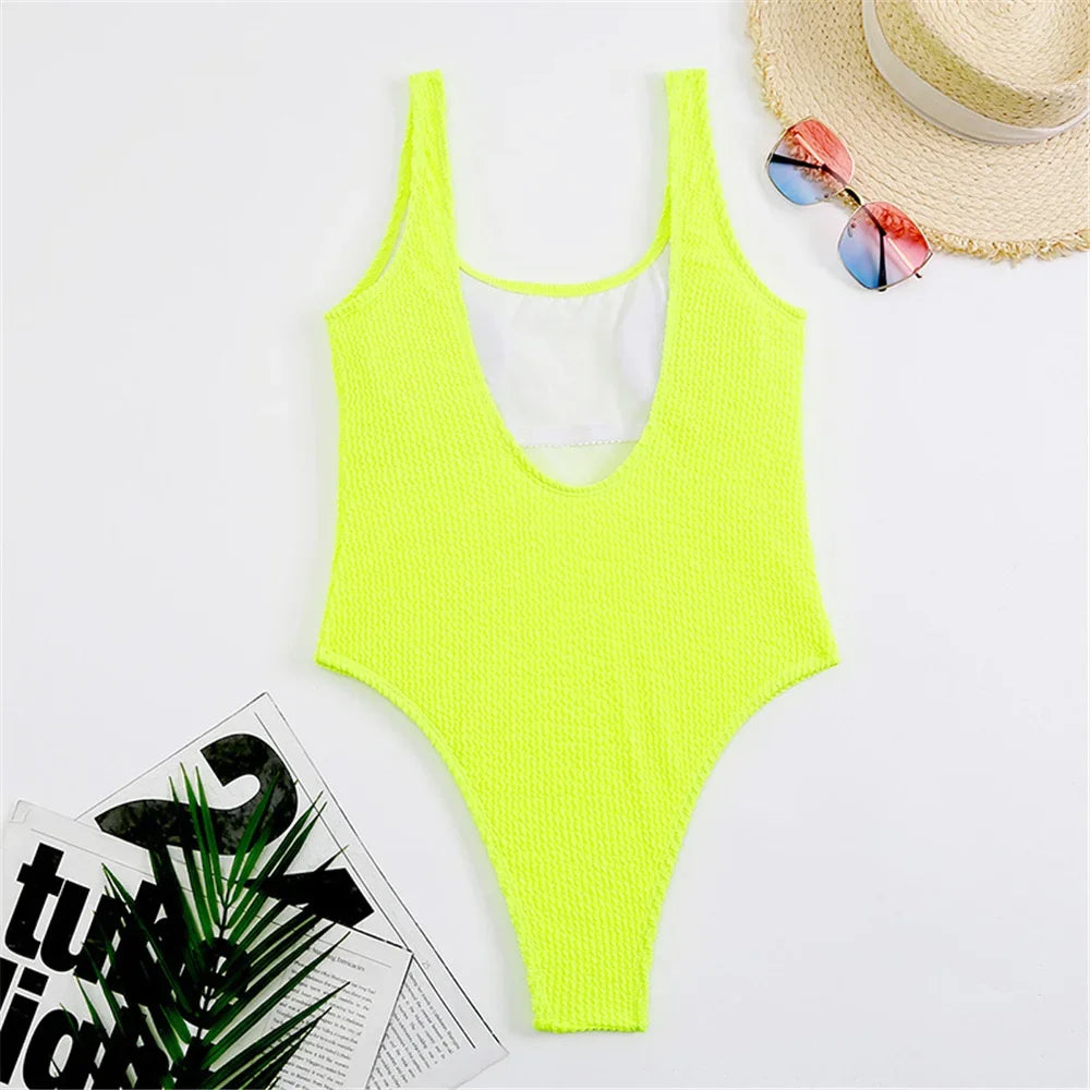Sexy Solid Swimwear Female One Piece Swimsuit Closed Push Up Women's Swimming Bathing Suits Bodysuit Beach Pool Bather 2025