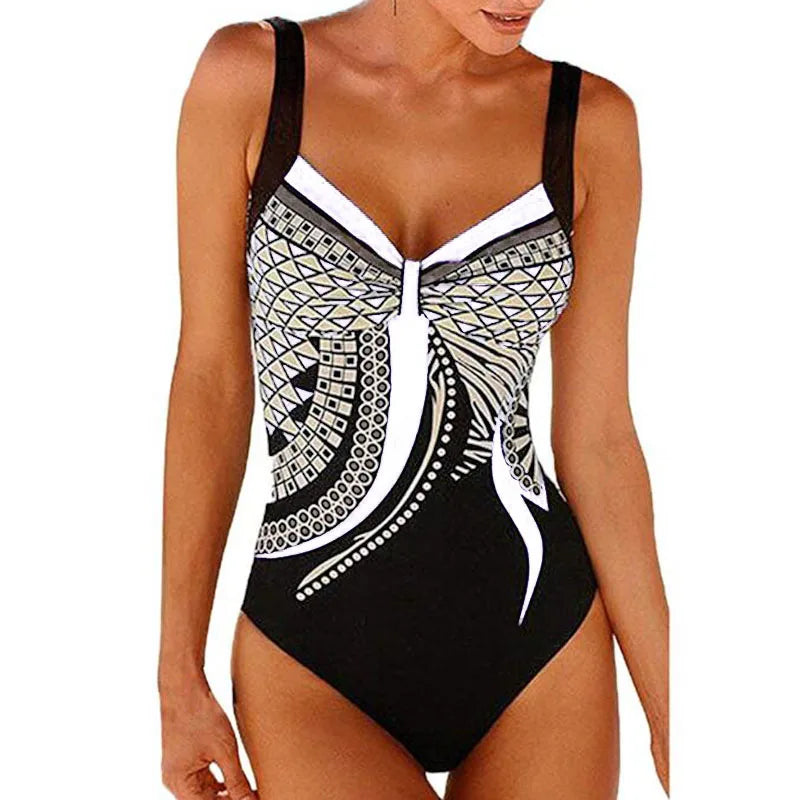 2024 One Piece Swimsuit Sexy Ruched Tummy Control Swimwear Women Vintage Solid Monokini Beachwear Female Bathing Suit Plus Size