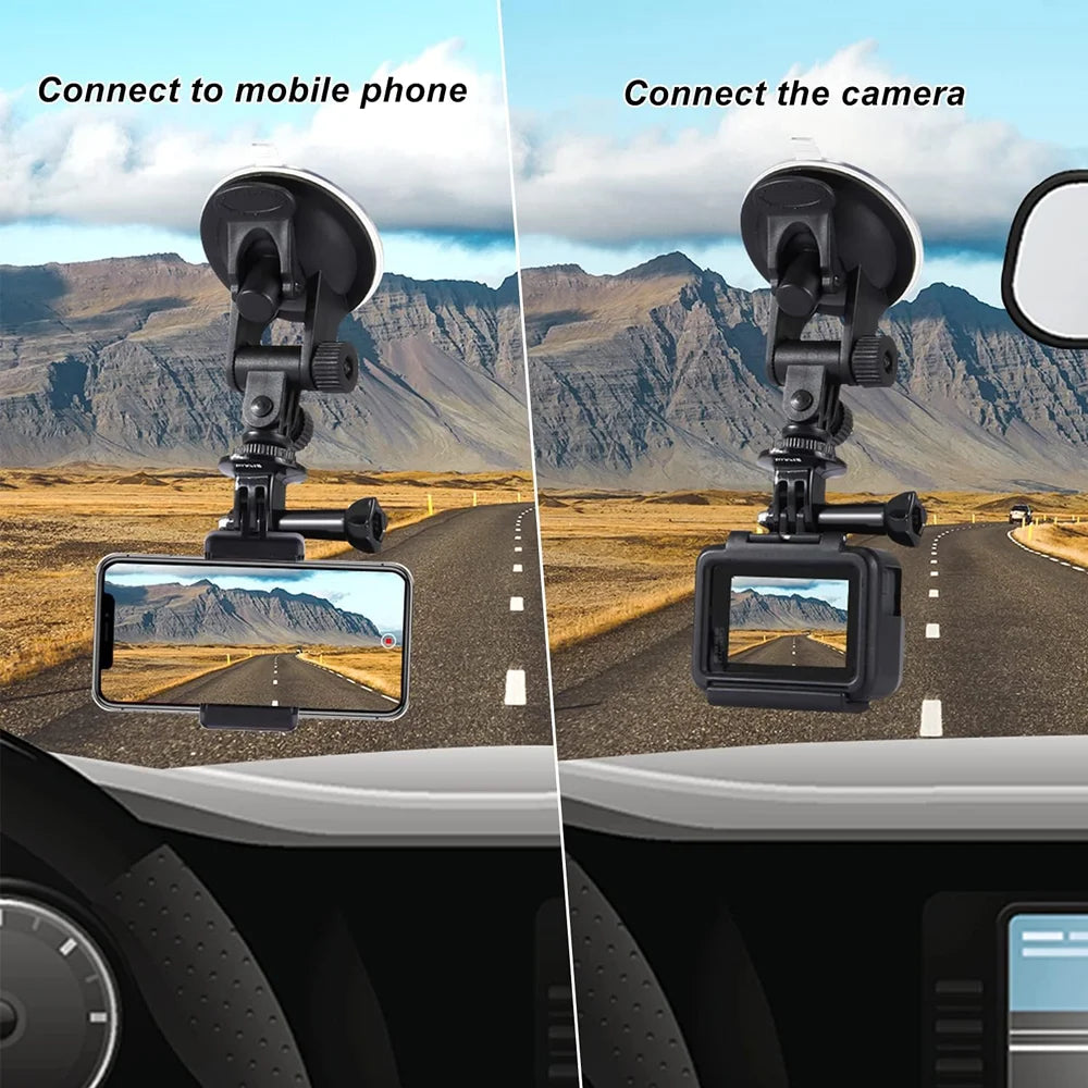 Soporte de ventosa para parabrisas de coche, para GoPro Hero 13, 12, 11, 10, 9, 8, Insta360, X3, X2, X4, DJI OSMO Action Camera
