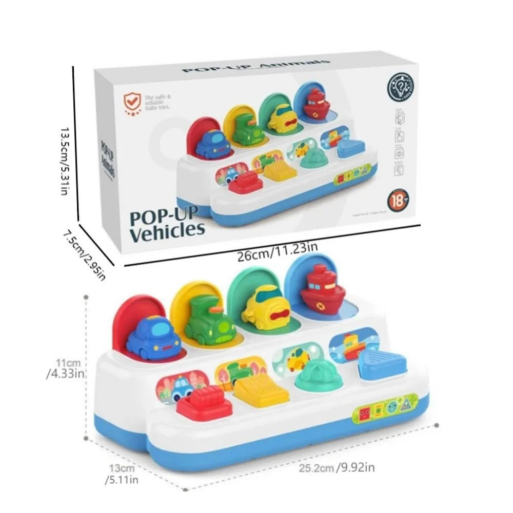 Juguete sensorial interactivo para bebés, juguete de causa y efecto, juegos de desarrollo para bebés, juguetes educativos Montessori de aprendizaje.