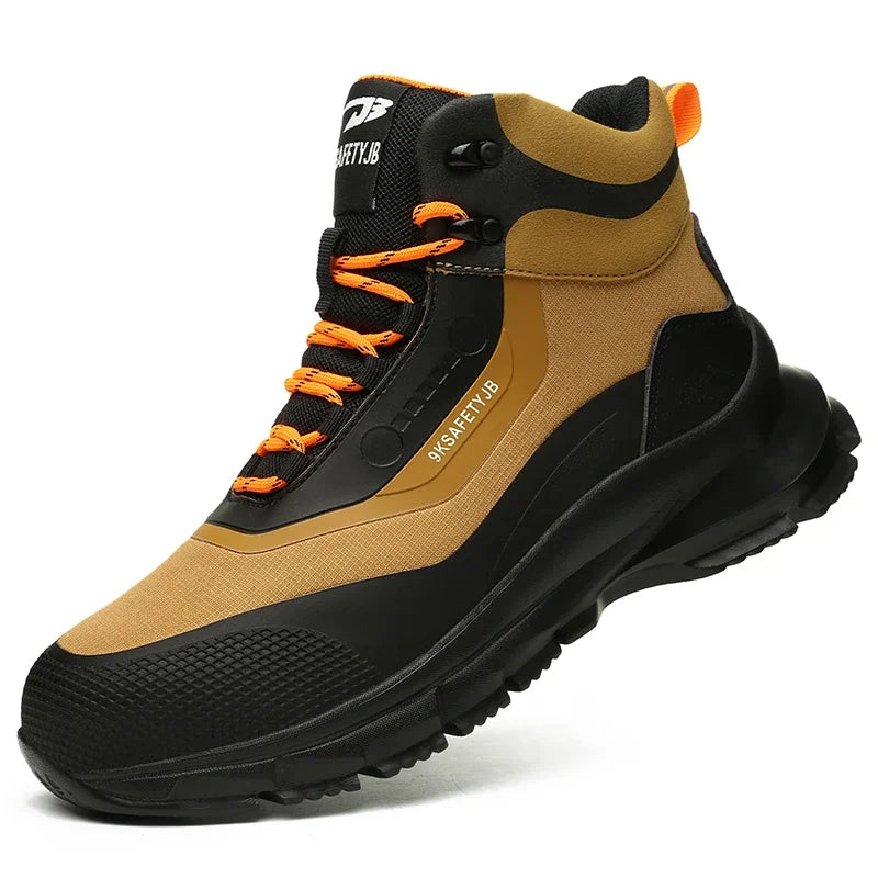 Zapatos de seguridad antisalpicaduras para hombre, botas de trabajo resistentes al desgaste, zapatos con punta de acero, zapatos protectores a prueba de pinchazos, zapatillas de seguridad