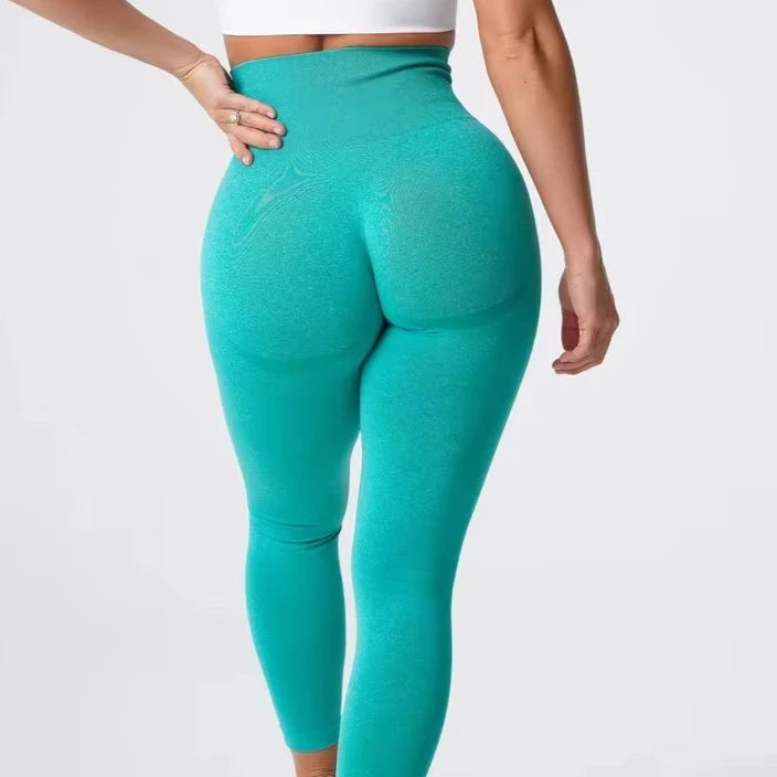 Nuevas mallas deportivas sin costuras con estampado moteado de contorno para mujer, suaves, para entrenamiento, fitness, yoga, cintura alta, ropa de gimnasio.