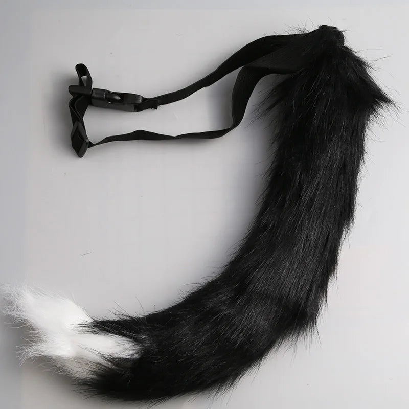 Halloween Cosplay Make-up Fox Shape Face Mask Carnival Stage Party Cartoon Cat Hair Mask Costume Props Sexy Lady Imitation Toy
