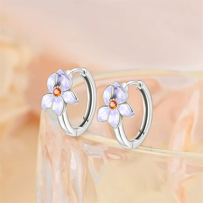 Pendientes de plata de ley 925 con diseño de mariposa, abeja, mariquita y flor de arcoíris para mujer, joyería de moda para fiestas de cumpleaños, regalos