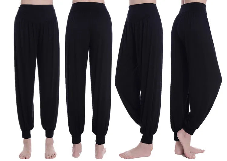 Pantalones de yoga para mujer, pantalones deportivos de talla grande para mujer, leggings de yoga, pantalones bombachos coloridos, pantalones de baile, yoga y taichí, pantalones de modal para mujer.