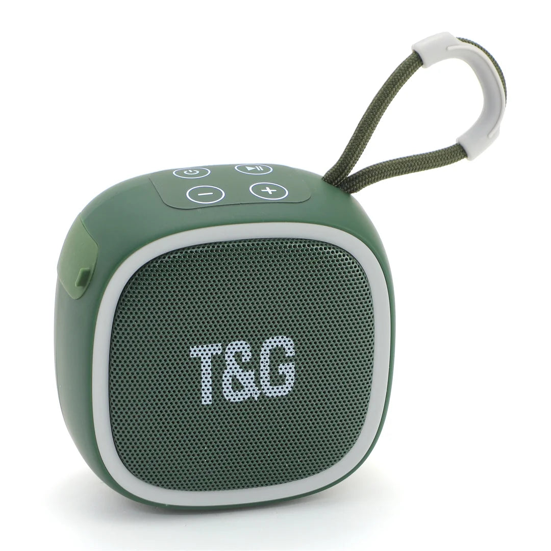 Mini altavoz portátil Bluetooth TG659 de 5 W para exteriores, inalámbrico, con graves, compatible con TF/U Disk, radio FM TWS, capacidad de 500 mAh.