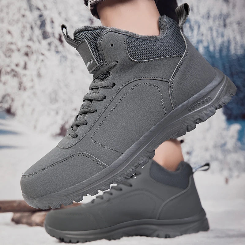 YRZL - Botas de senderismo de invierno para hombre, impermeables, antideslizantes, con aislamiento térmico, cálidas y cómodas, para exteriores, botas de nieve