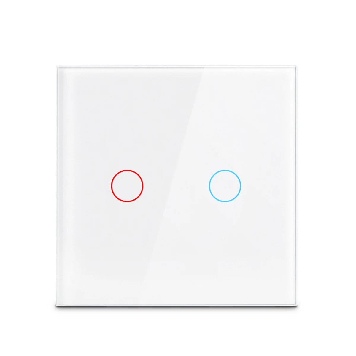 Interruptor táctil AC100-240, panel LED de alimentación, interruptores de luz de pared, vidrio templado, negro, blanco, 1, 2 o 3 entradas.