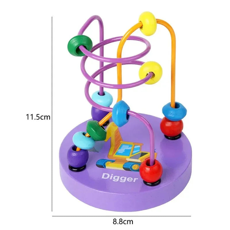 Juguetes educativos para niños menores de un año-Laberinto/juego de dedos Montessori, utilizado para desarrollar la motricidad fina 12x9x9 cm, usado