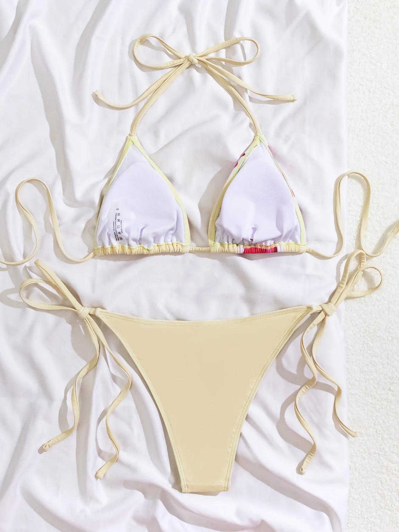 Conjunto de bikini para mujer, novedad de 2025, con tiras laterales ajustables, traje de baño de alta gama, sexy, de dos piezas, para playa, de verano, push up.