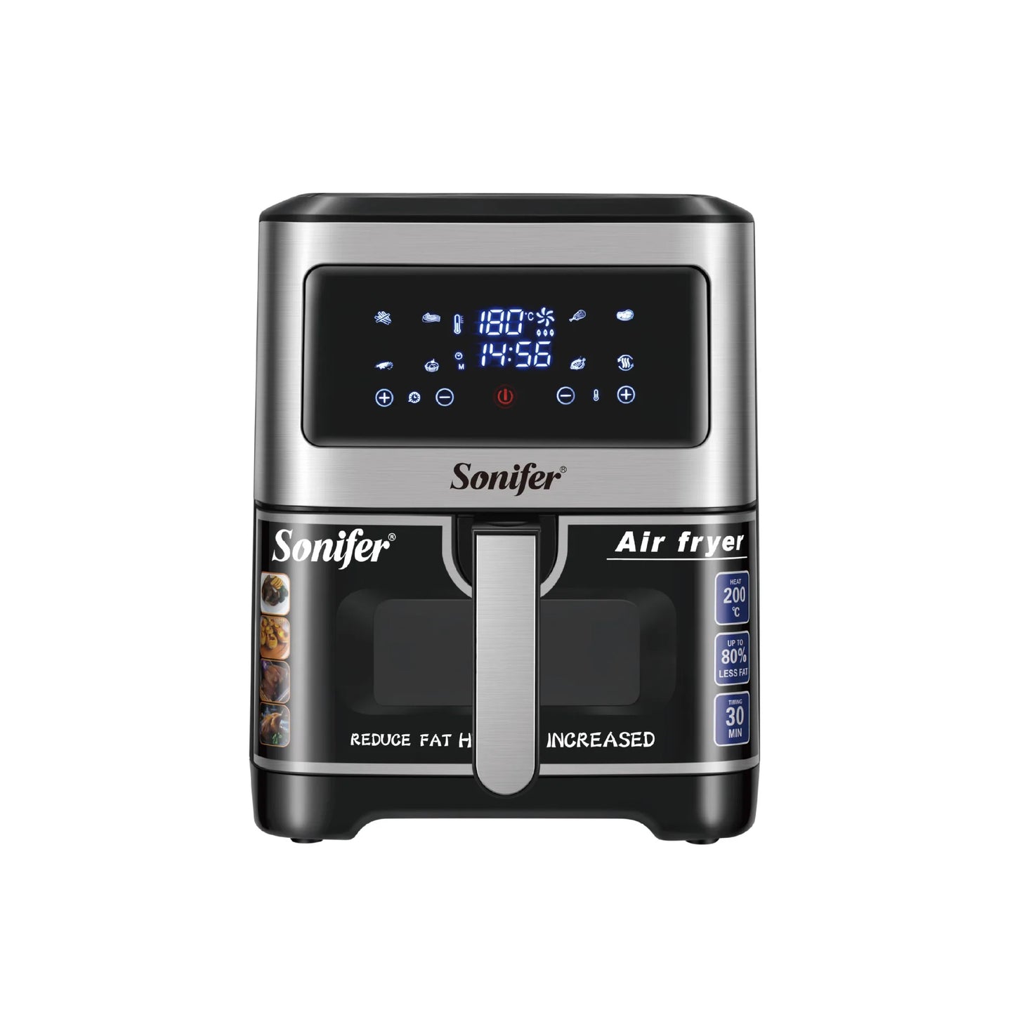 Freidora de aire DIVEDEER de 5 l, gran capacidad, automática, para cocina doméstica, horno de convección de 360°, freidora sin aceite
