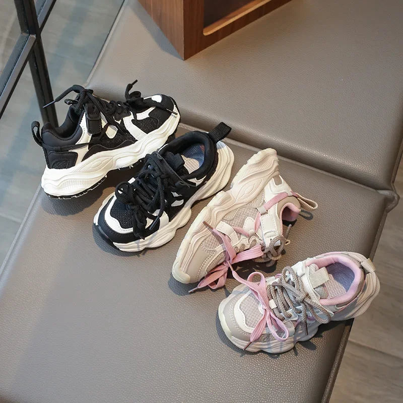 Zapatillas deportivas para niños, de moda, para primavera y otoño, transpirables, antideslizantes, informales, para correr, para niños y niñas.