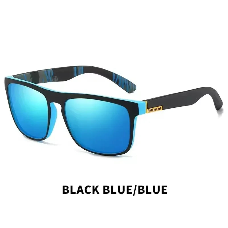 Gafas de sol deportivas de moda, polarizadas, con protección UV, personalizadas, con montura cuadrada de metal, para hombre y mujer, con protección UV400.