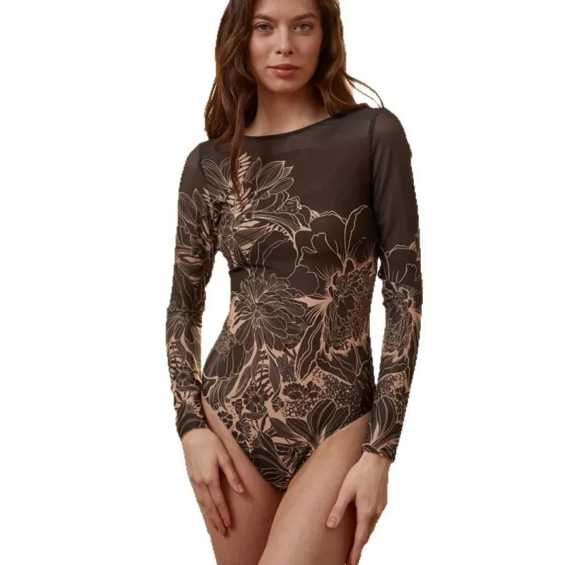 Nuevo bikini de una pieza transfronterizo 2025, traje de baño ruso, diseño integrado, cómodo y elegante.