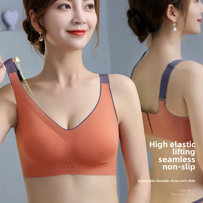 Nuevos sujetadores ultrafinos de verano sin costuras para mujer, deportivos, transpirables, sin aros, de nailon, tallas grandes