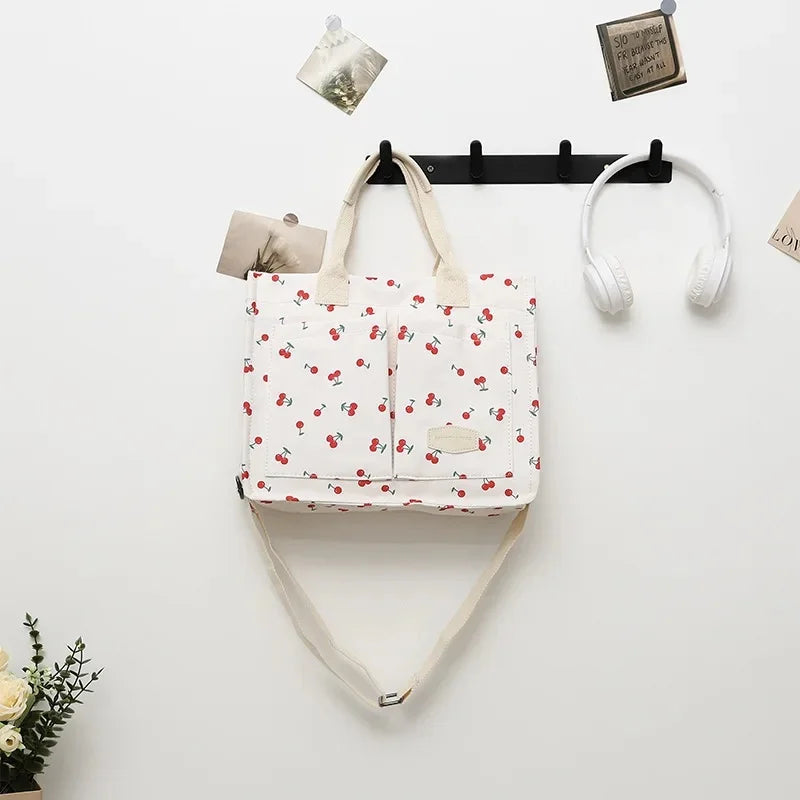 Bolso de mano con estampado floral de gran capacidad y moderno, de un solo hombro, de color puro, para mujer, informal y elegante, con forro de poliéster suave.