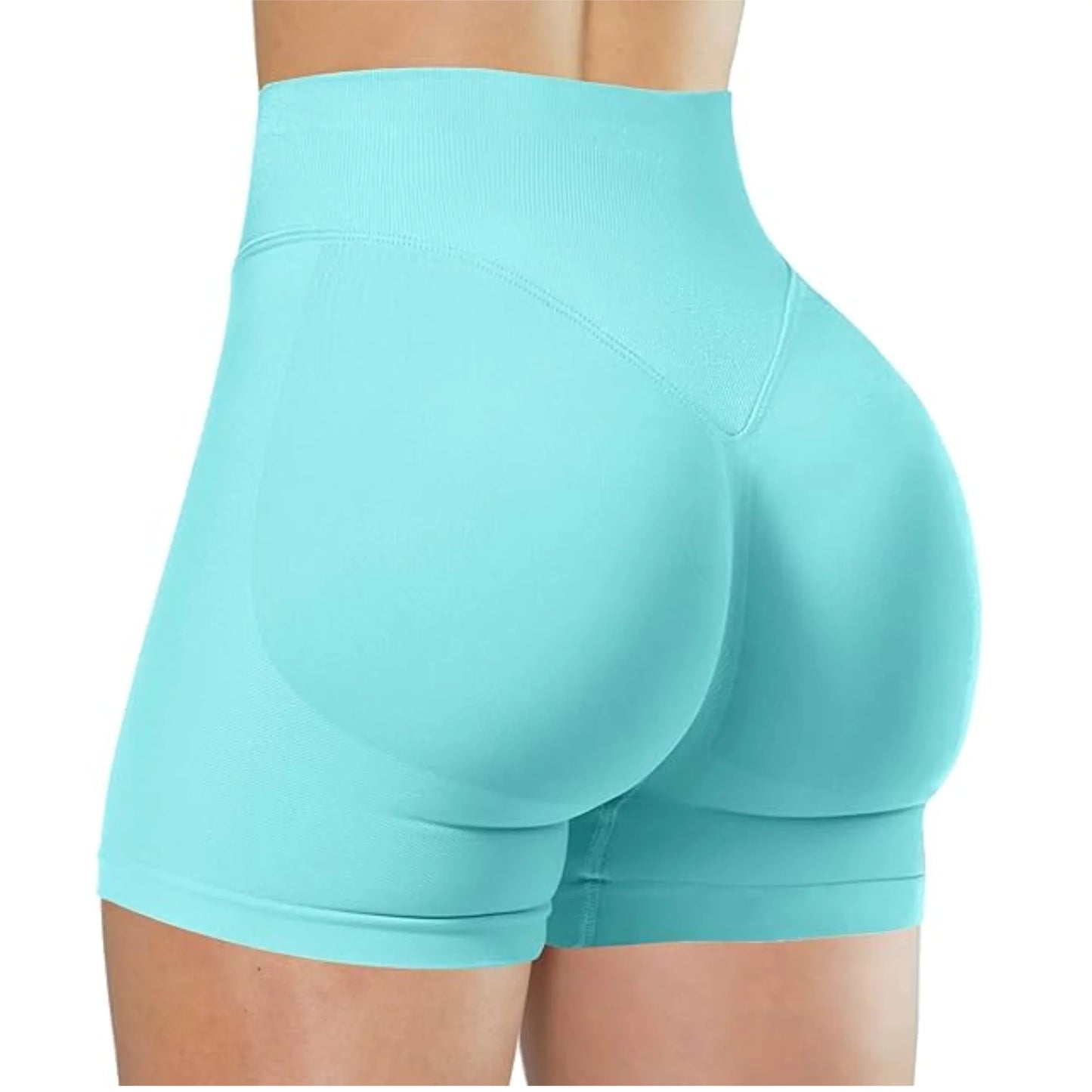 Pantalones cortos de yoga de cintura alta de verano, modernos y sexys, para correr y hacer ejercicio, leggings de yoga de color sólido.