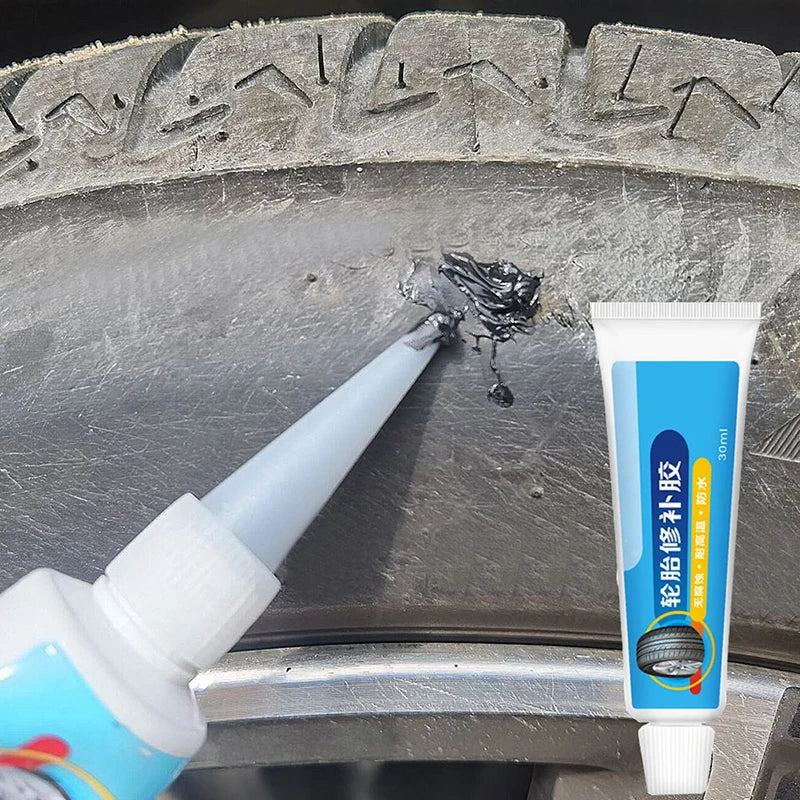 Pegamento líquido negro para reparación de neumáticos, 1/2 unidad, goma fuerte, resistente al desgaste, no corrosivo, adhesivo instantáneo para cuero.