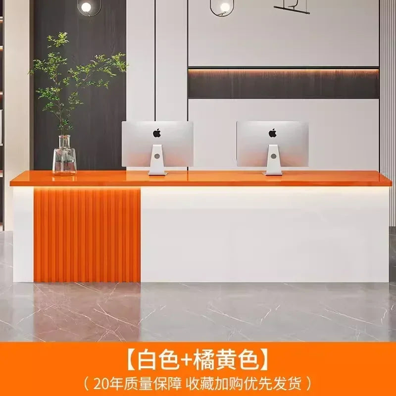 Mostrador de oficina Mostradores de recepción Decoraciones Belleza Mostradores de recepción modernos Salón de lujo Mostrador Negocio Mobiliario comercial