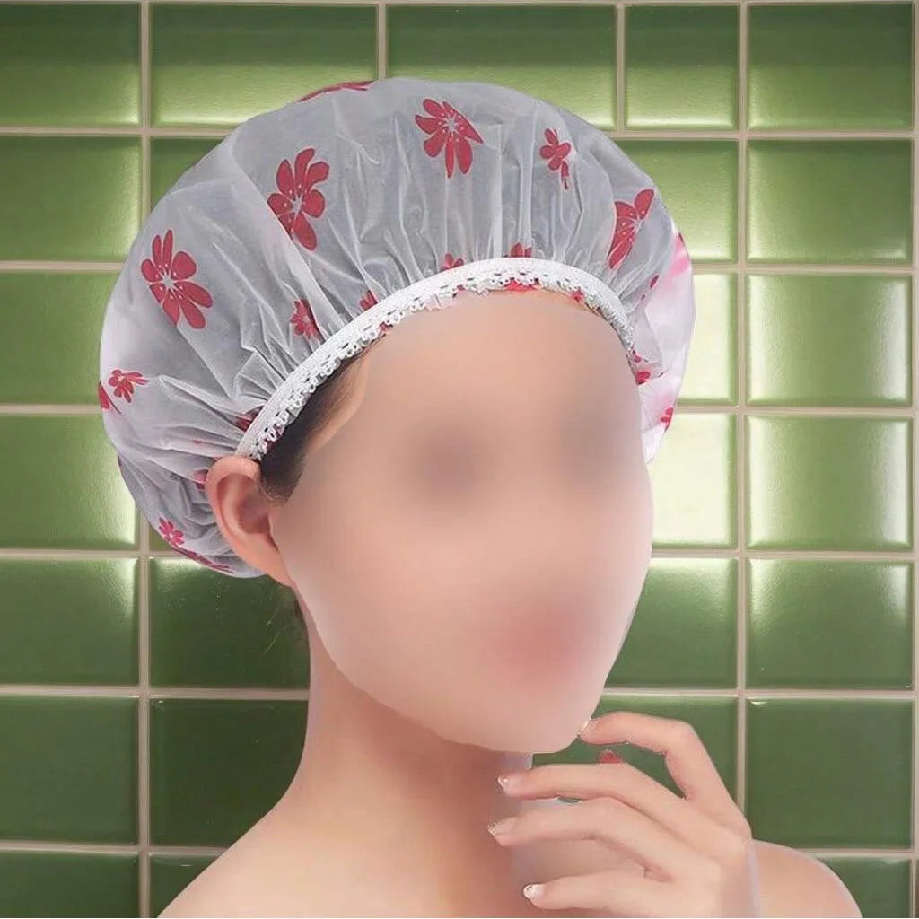 5 gorros de ducha impermeables para mujer, para el hogar, antiaceite y antihumo, para el cuidado del cabello, gorro de ducha para cabello seco.